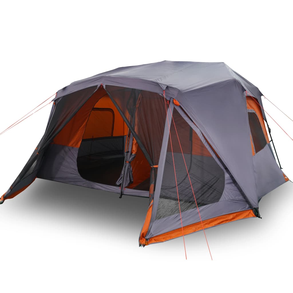 Tent 10-persoons waterdicht snelontgrendeling grijs en oranje is nu te koop bij PeponiXL, paradijselijk wonen!