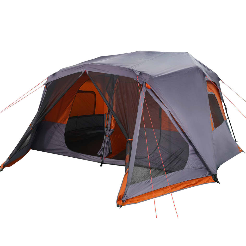 Tent 10-persoons waterdicht snelontgrendeling grijs en oranje is nu te koop bij PeponiXL, paradijselijk wonen!
