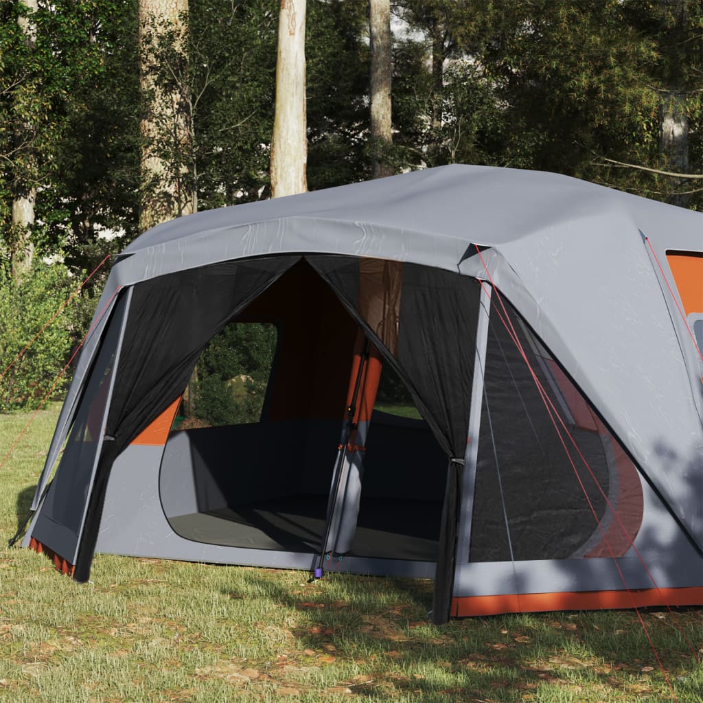 Tent 10-persoons waterdicht snelontgrendeling grijs en oranje is nu te koop bij PeponiXL, paradijselijk wonen!