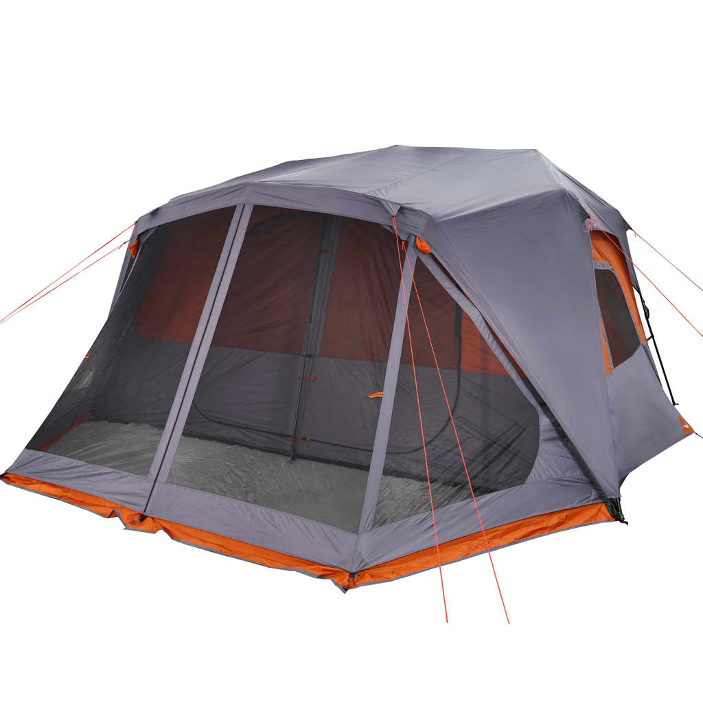 Tent 10-persoons waterdicht snelontgrendeling grijs en oranje is nu te koop bij PeponiXL, paradijselijk wonen!