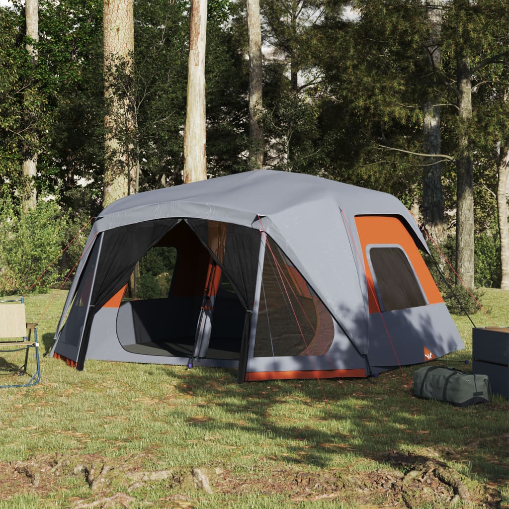 Tent 10-persoons waterdicht snelontgrendeling grijs en oranje is nu te koop bij PeponiXL, paradijselijk wonen!