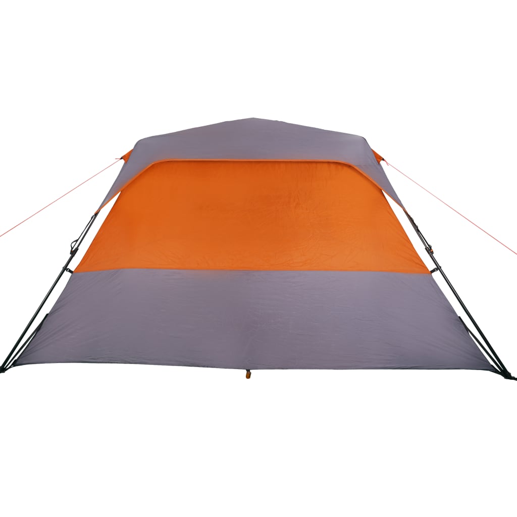 Tent 6-persoons waterdicht snelontgrendeling grijs en oranje is nu te koop bij PeponiXL, paradijselijk wonen!