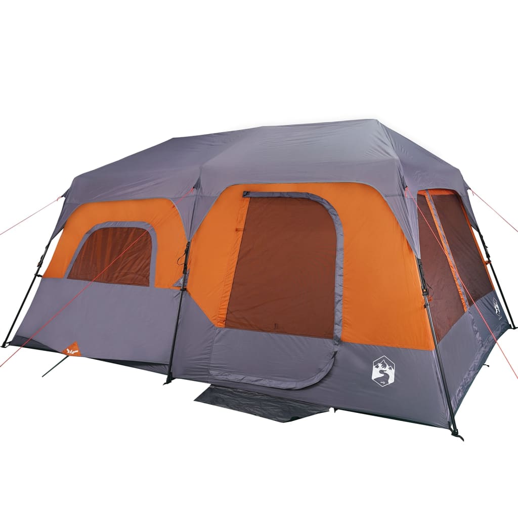 Tent 9-persoons waterdicht snelontgrendeling grijs en oranje is nu te koop bij PeponiXL, paradijselijk wonen!