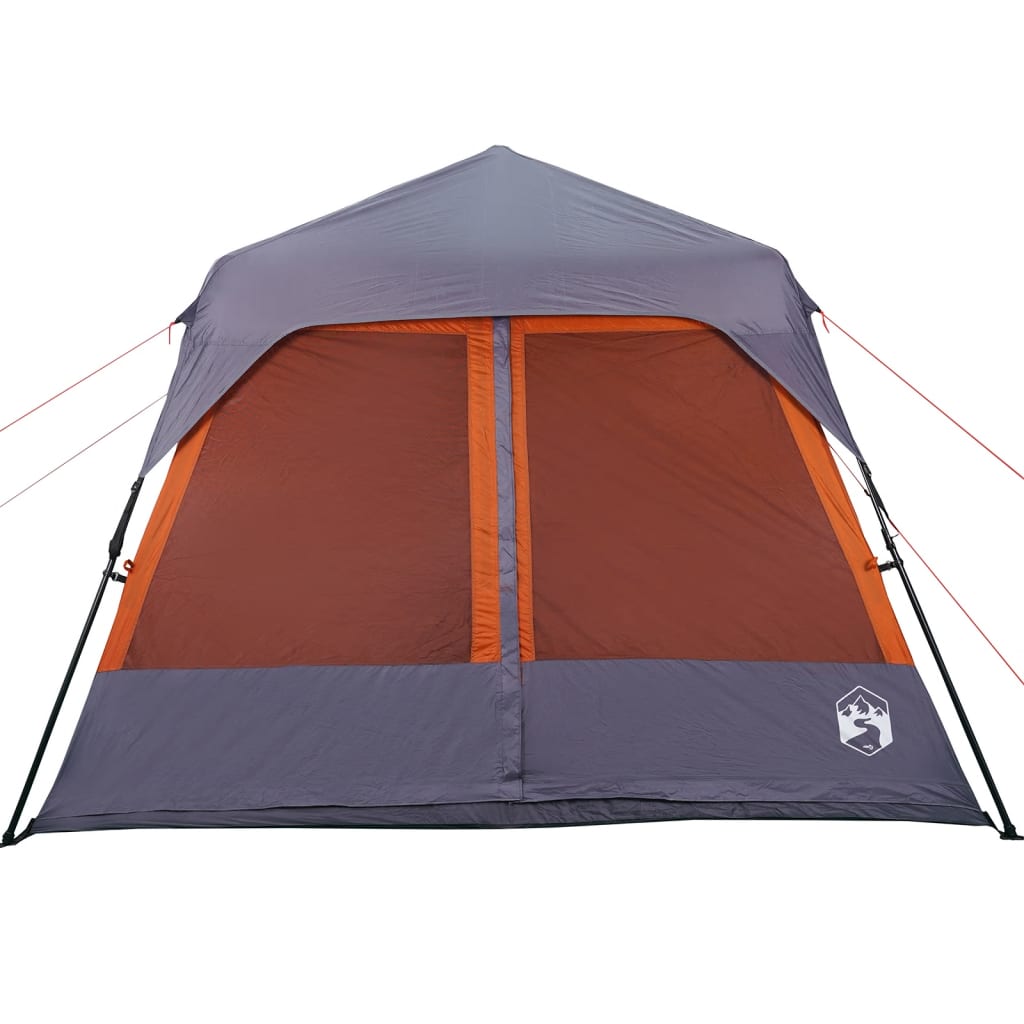 Tent 9-persoons waterdicht snelontgrendeling grijs en oranje is nu te koop bij PeponiXL, paradijselijk wonen!
