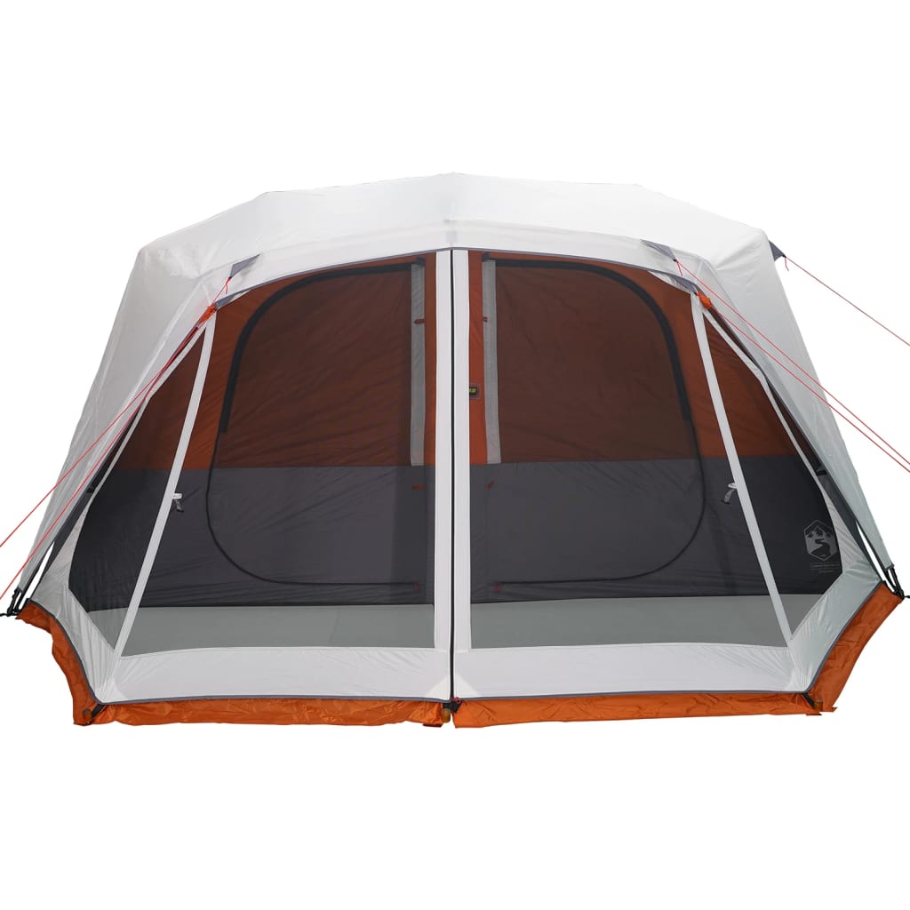 Tent met LED 10-persoons snelontgrendeling lichtgrijs en oranje is nu te koop bij PeponiXL, paradijselijk wonen!
