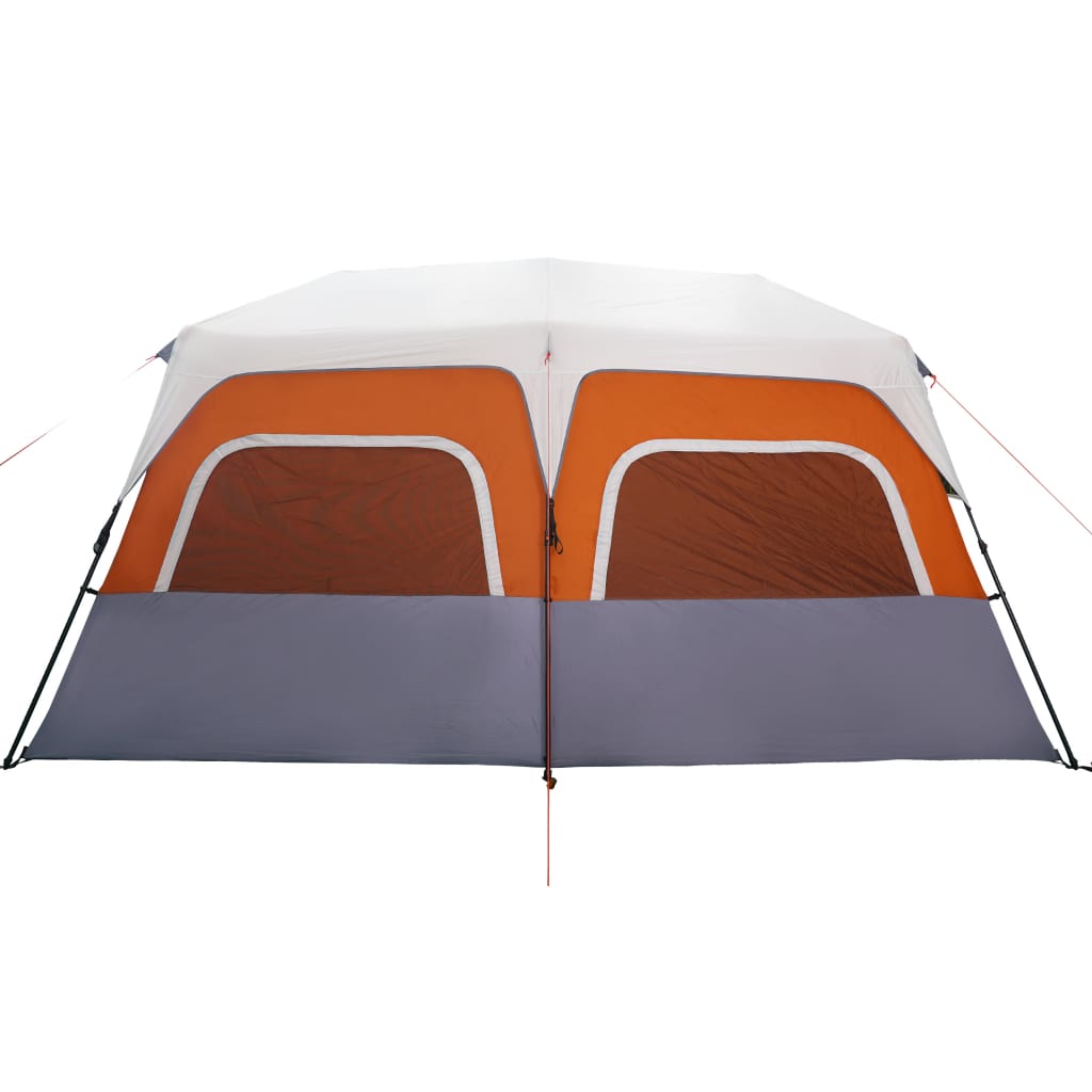 Tent met LED 10-persoons snelontgrendeling lichtgrijs en oranje is nu te koop bij PeponiXL, paradijselijk wonen!