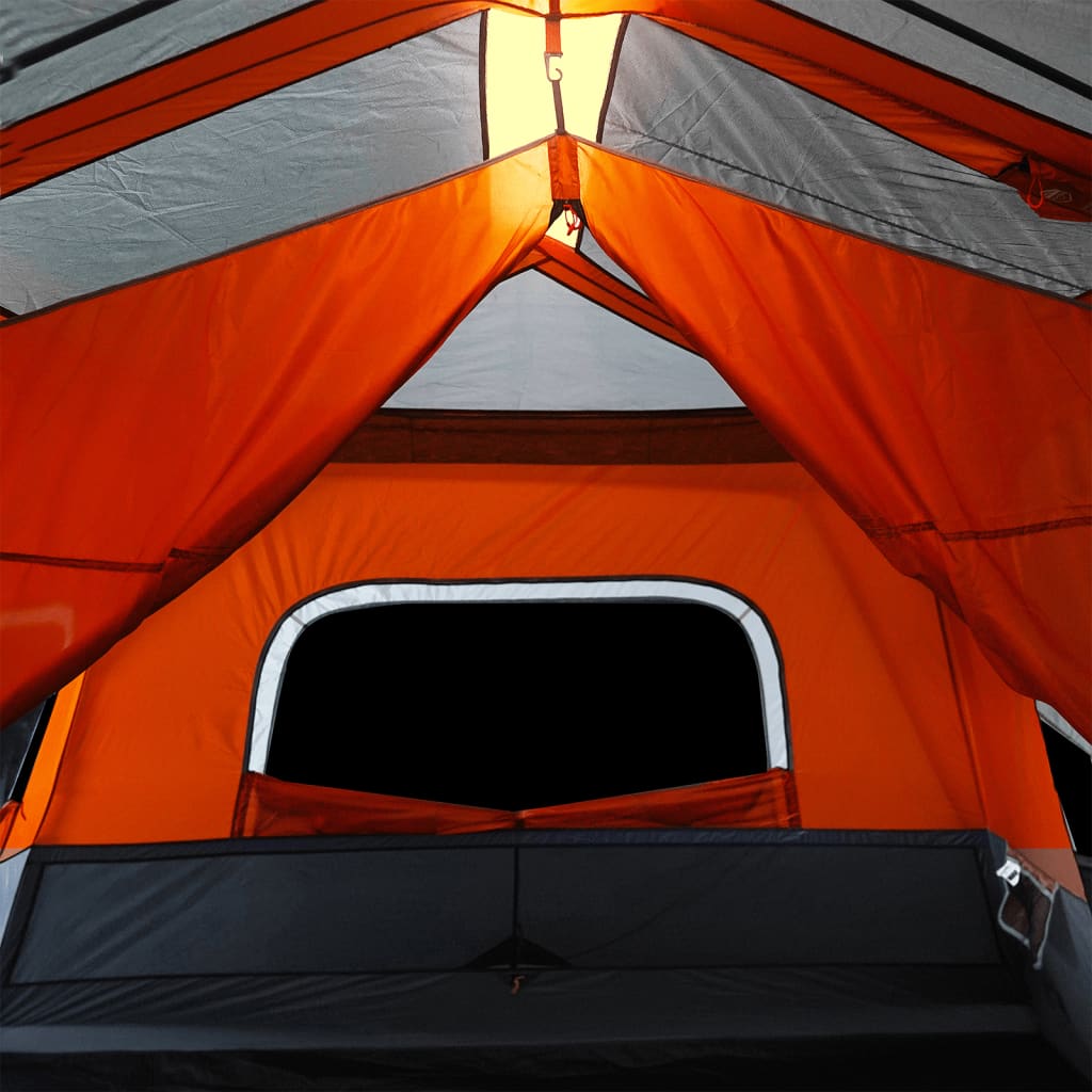 Tent met LED 10-persoons snelontgrendeling lichtgrijs en oranje is nu te koop bij PeponiXL, paradijselijk wonen!