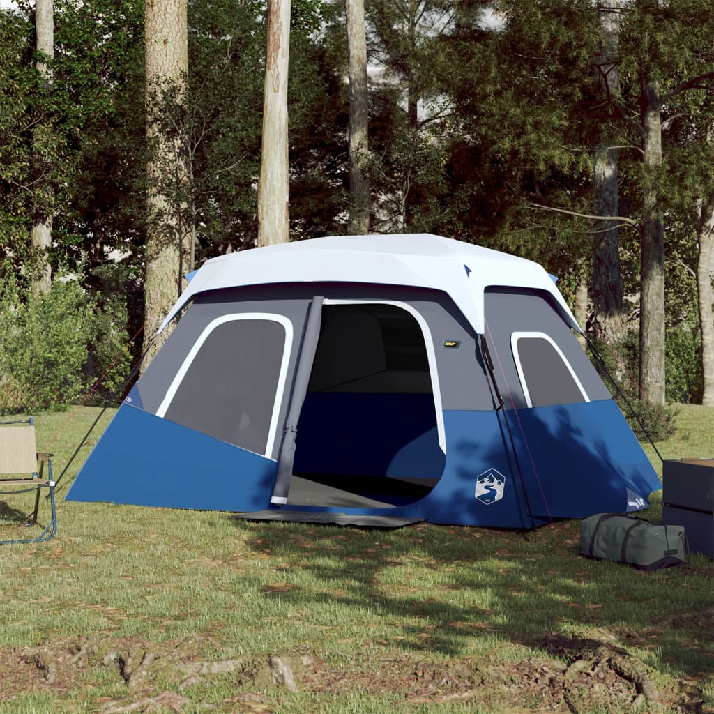 Tent met LED 6-persoons snelontgrendeling lichtblauw is nu te koop bij PeponiXL, paradijselijk wonen!