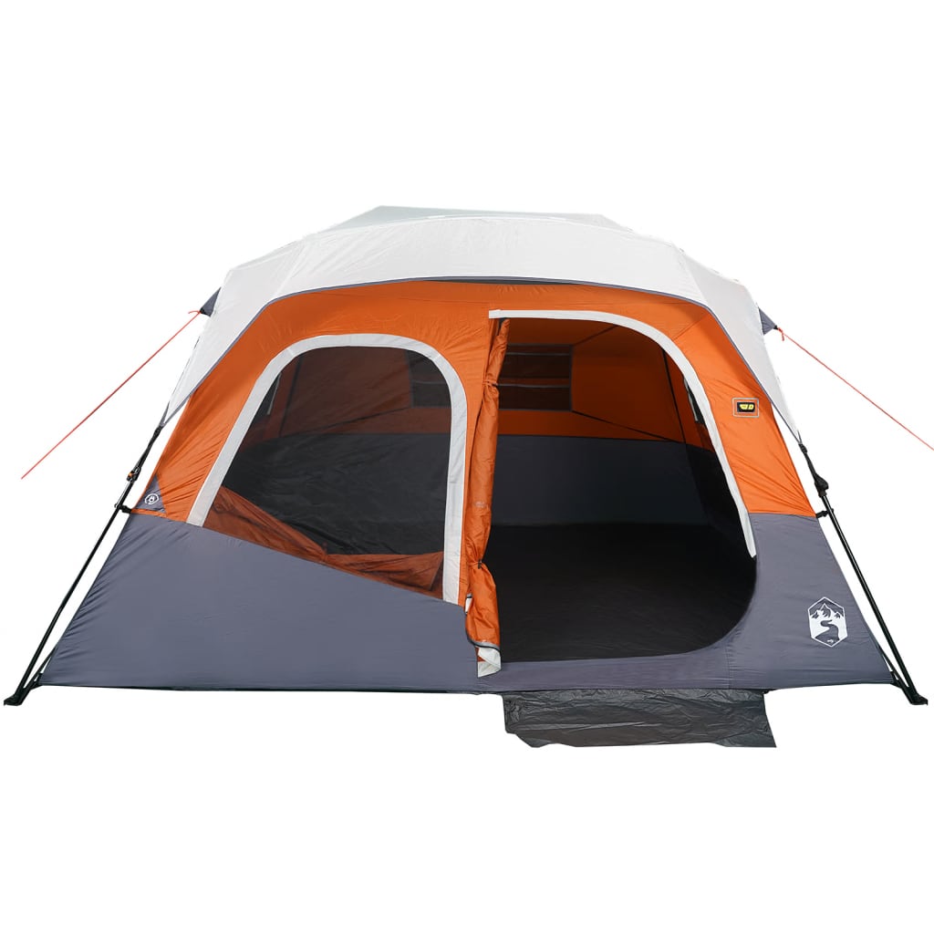 Tent met LED 6-persoons snelontgrendeling lichtgrijs en oranje is nu te koop bij PeponiXL, paradijselijk wonen!