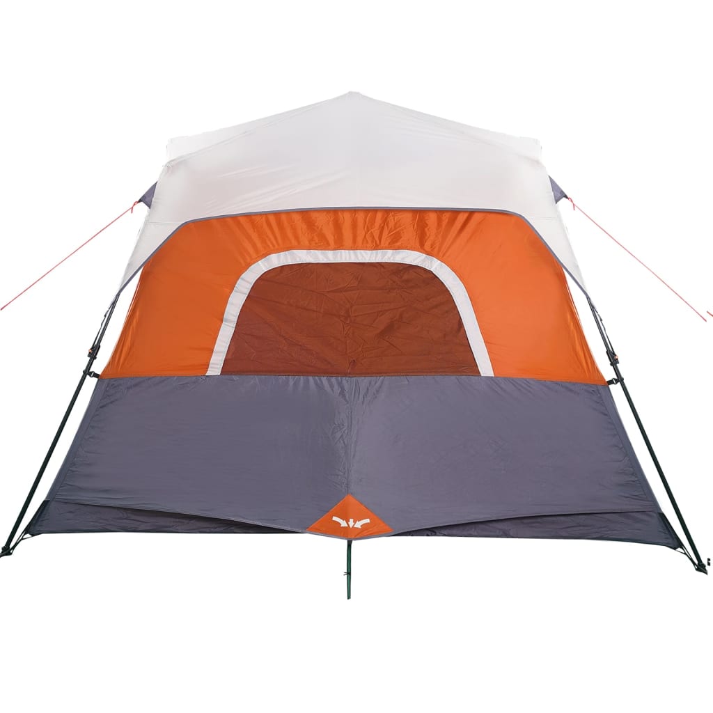 Tent met LED 6-persoons snelontgrendeling lichtgrijs en oranje is nu te koop bij PeponiXL, paradijselijk wonen!