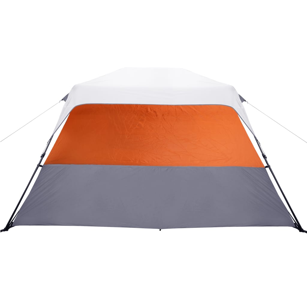Tent met LED 6-persoons snelontgrendeling lichtgrijs en oranje is nu te koop bij PeponiXL, paradijselijk wonen!
