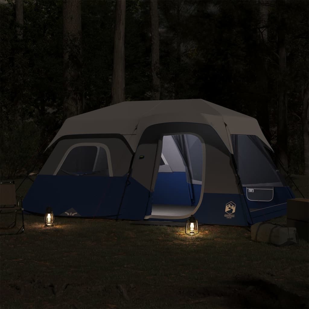 Tent 9-persoons waterdicht met LED lichtblauw is nu te koop bij PeponiXL, paradijselijk wonen!