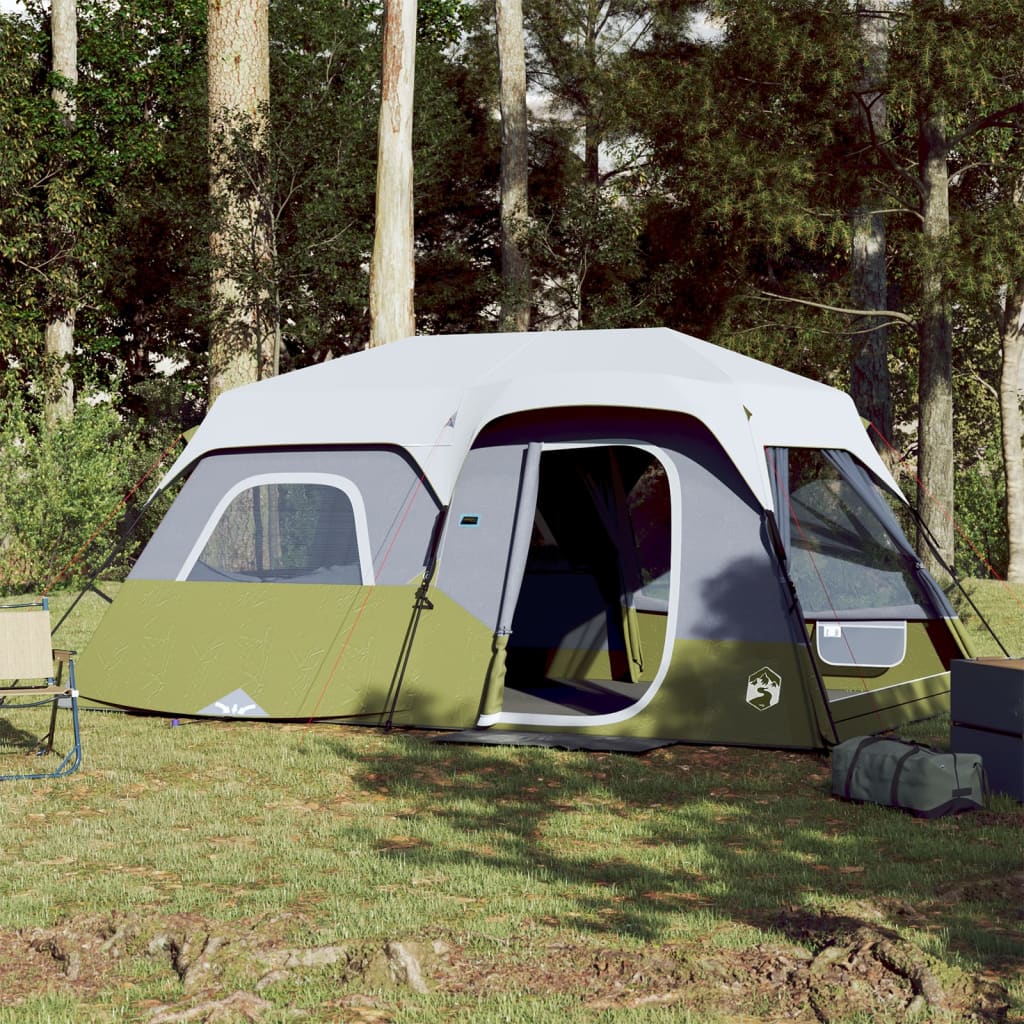 Tent 9-persoons waterdicht met LED lichtblauw is nu te koop bij PeponiXL, paradijselijk wonen!