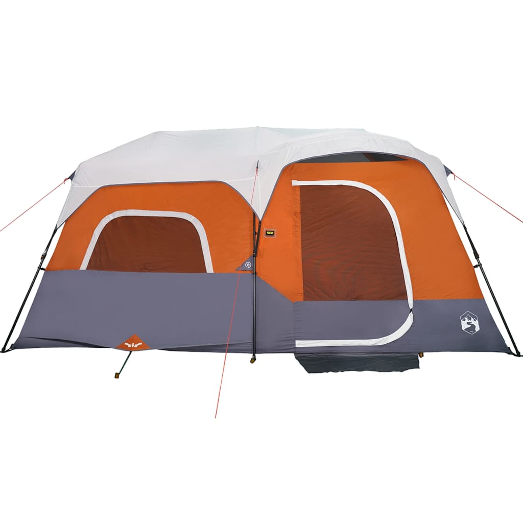 Tent 9-persoons waterdicht met LED lichtgrijs en oranje is nu te koop bij PeponiXL, paradijselijk wonen!