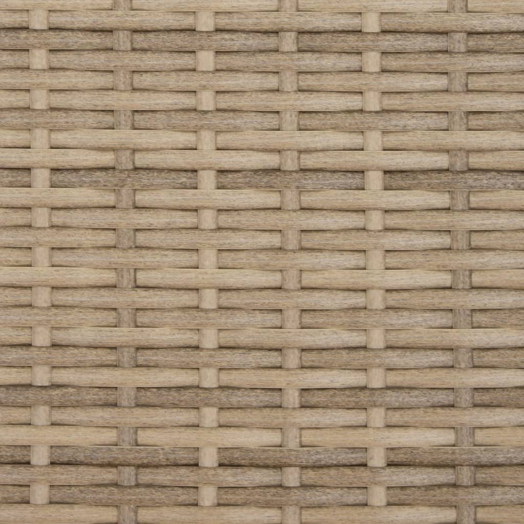 Tuinbank 2-zits met voetenbanken poly rattan beige is nu te koop bij PeponiXL, paradijselijk wonen!