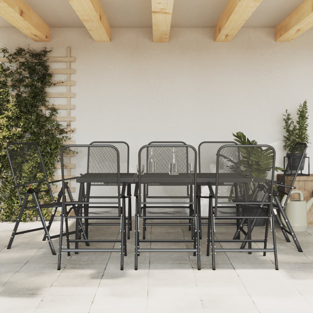 9-delige Tuinset metaalgaas antracietkleurig is nu te koop bij PeponiXL, paradijselijk wonen!