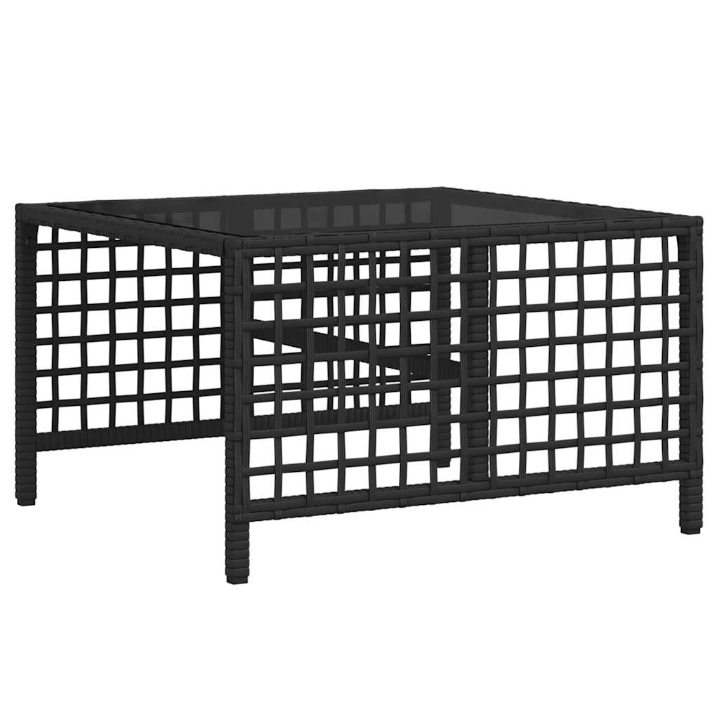 3-delige hoektuinbankset met kussens, zwart polyrotan is nu te koop bij PeponiXL, paradijselijk wonen!
