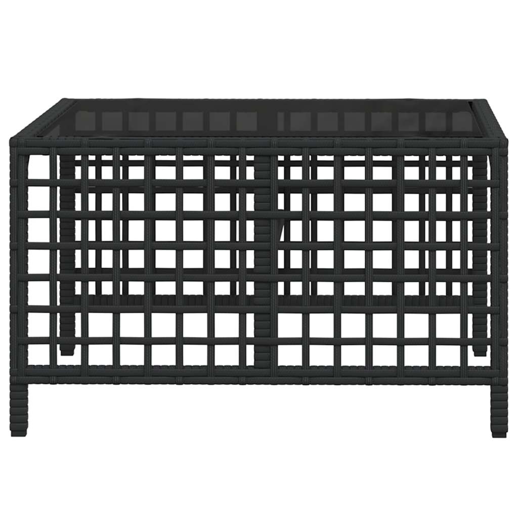 3-delige hoektuinbankset met kussens, zwart polyrotan is nu te koop bij PeponiXL, paradijselijk wonen!