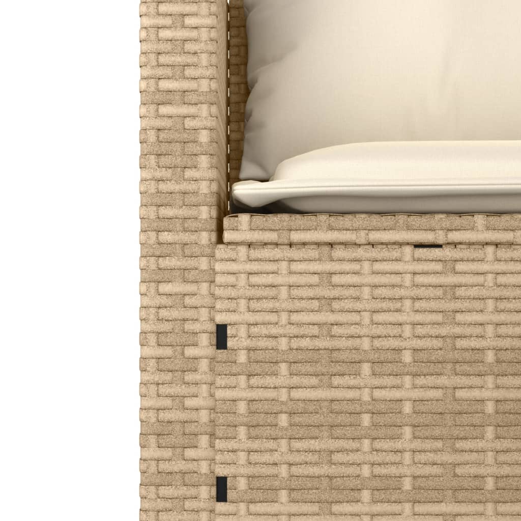 3-delige Loungeset met kussens poly rattan beige is nu te koop bij PeponiXL, paradijselijk wonen!