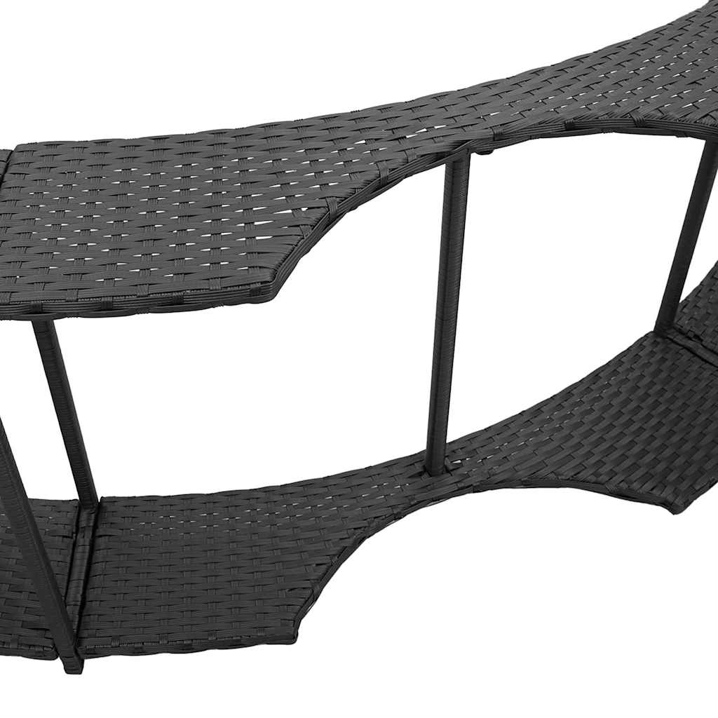 Hottub Surround opbergruimte houten opstapje poly rattan zwart is nu te koop bij PeponiXL, paradijselijk wonen!