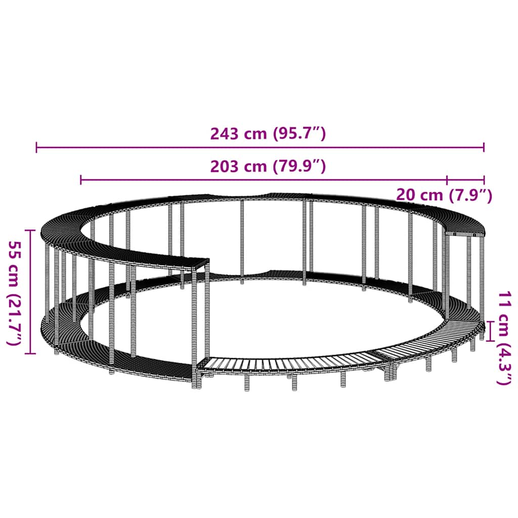 Hottub Surround opbergruimte houten opstapje poly rattan zwart is nu te koop bij PeponiXL, paradijselijk wonen!