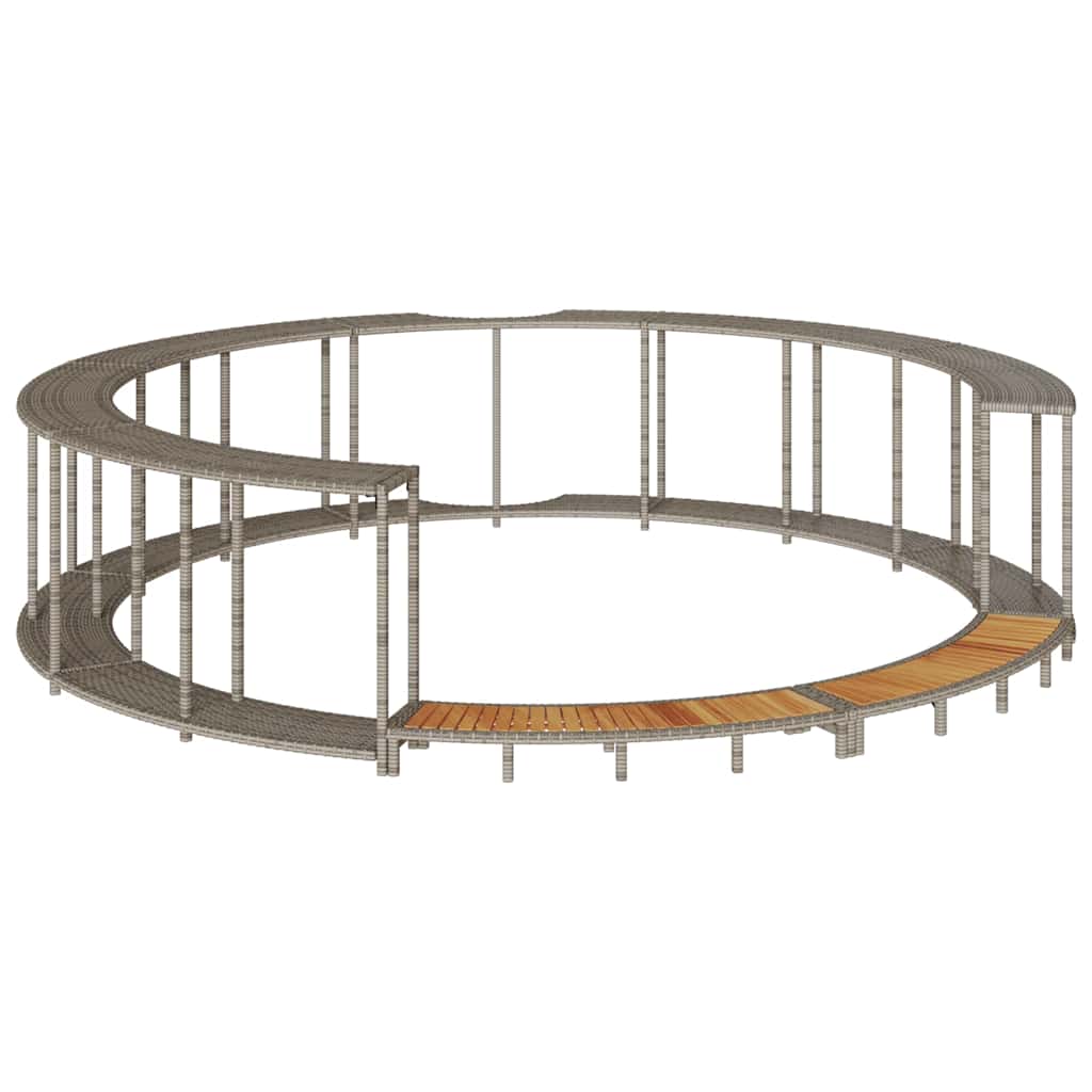 Hottub ombouw opbergruimte en houten opstapje poly rattan grijs is nu te koop bij PeponiXL, paradijselijk wonen!