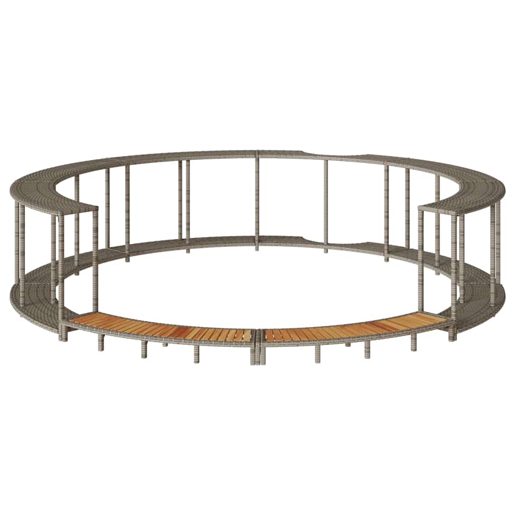 Hottub ombouw opbergruimte en houten opstapje poly rattan grijs is nu te koop bij PeponiXL, paradijselijk wonen!