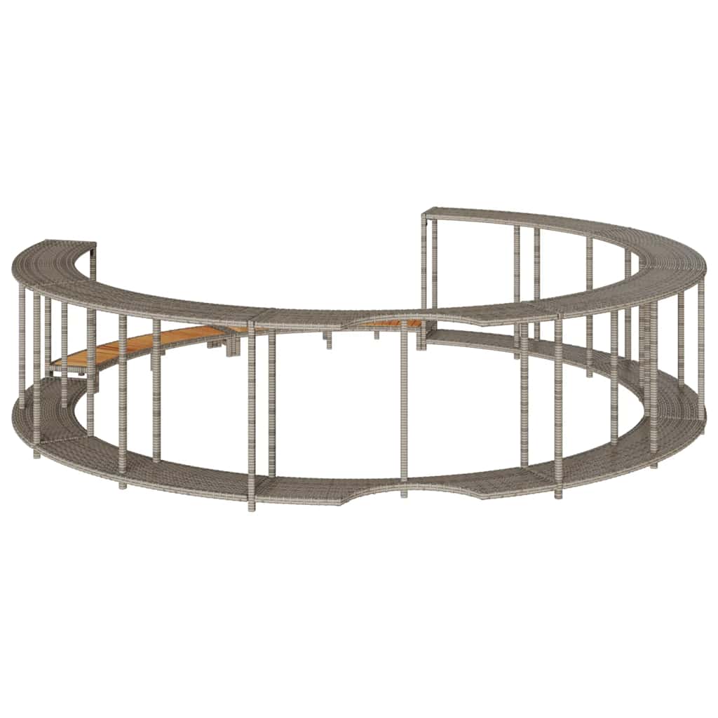 Hottub ombouw opbergruimte en houten opstapje poly rattan grijs is nu te koop bij PeponiXL, paradijselijk wonen!