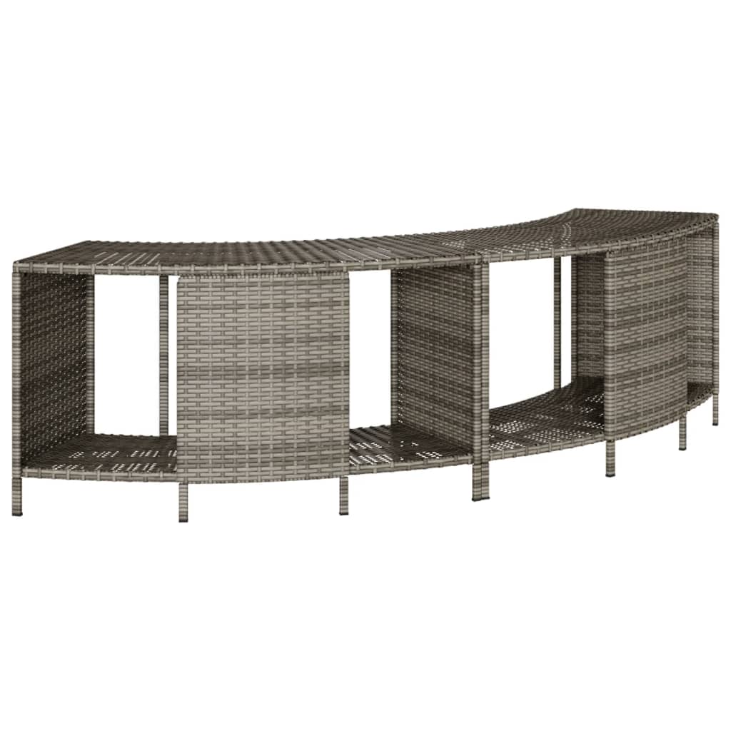 Opbergschappen voor hottub 2 st poly rattan grijs is nu te koop bij PeponiXL, paradijselijk wonen!