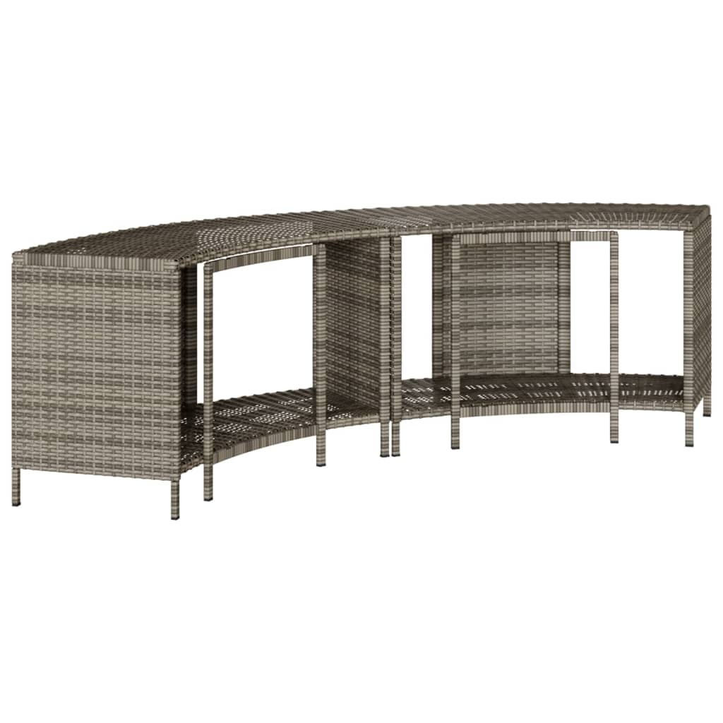 Opbergschappen voor hottub 2 st poly rattan grijs is nu te koop bij PeponiXL, paradijselijk wonen!