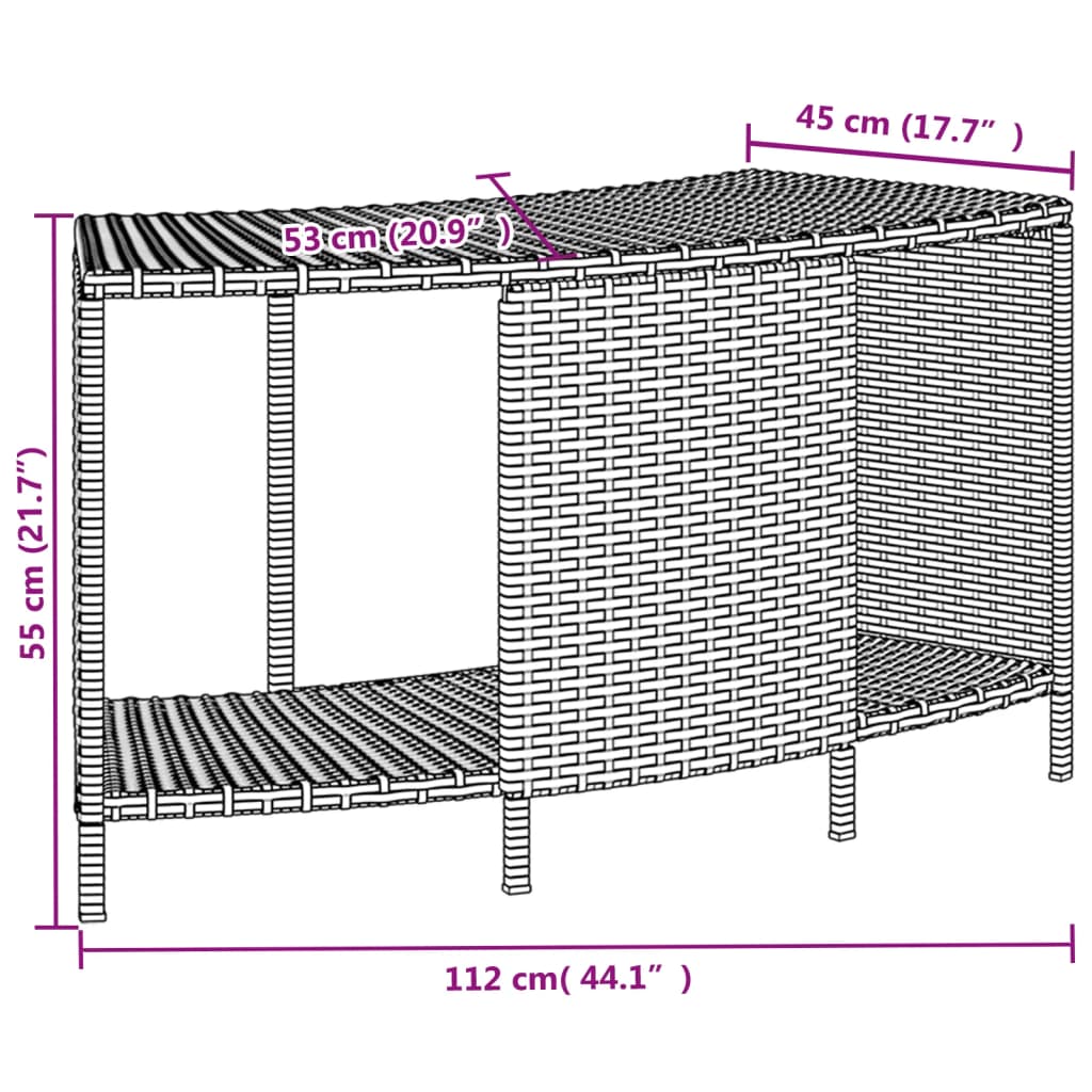 Opbergschappen voor hottub 2 st poly rattan grijs is nu te koop bij PeponiXL, paradijselijk wonen!