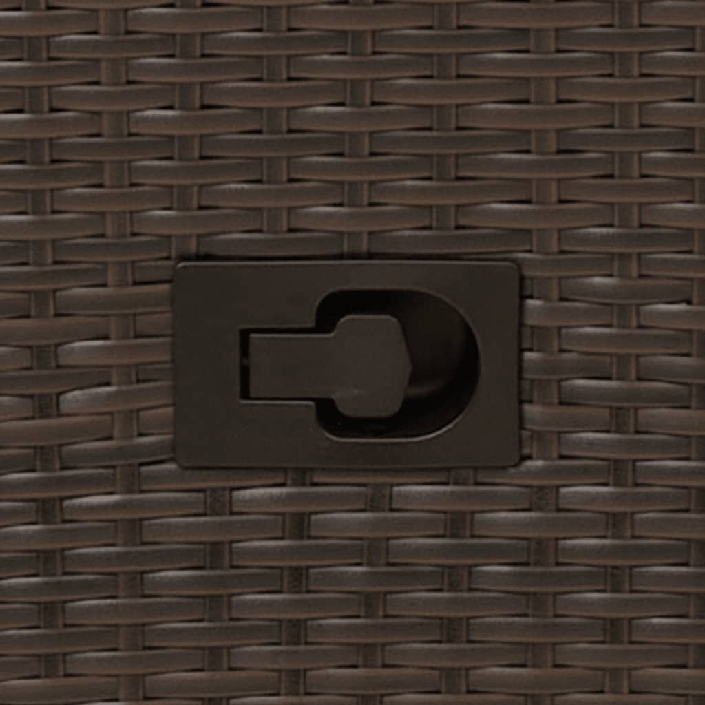 Tuinstoelen 2 st verstelbaar met kussens poly rattan bruin is nu te koop bij PeponiXL, paradijselijk wonen!