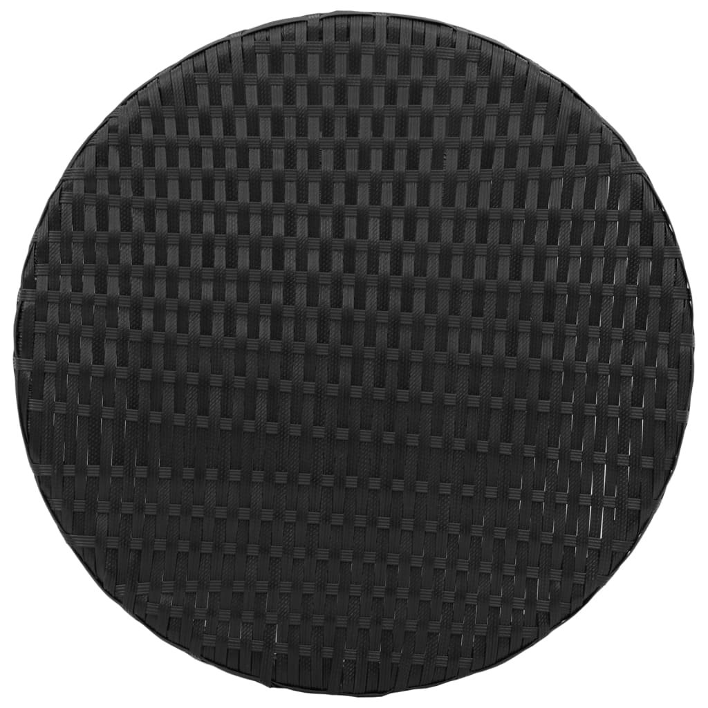 3-delige Bistroset met kussens poly rattan zwart is nu te koop bij PeponiXL, paradijselijk wonen!
