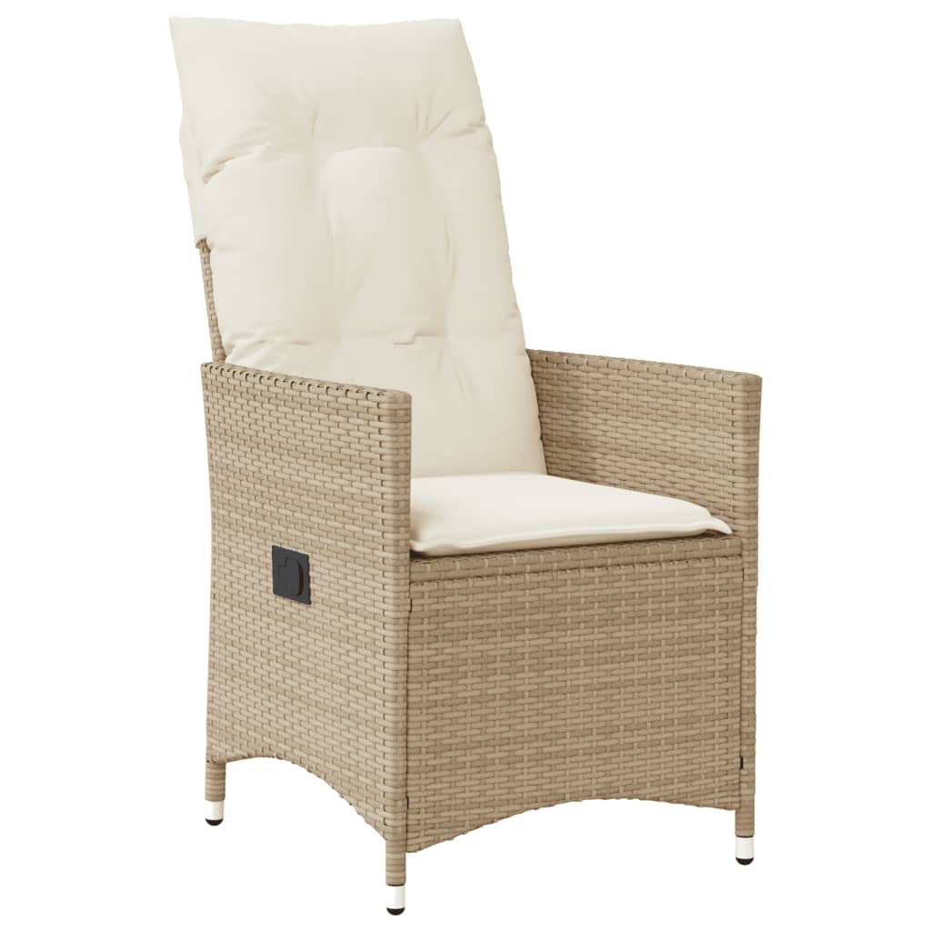 3-delige Bistroset met kussens poly rattan beige is nu te koop bij PeponiXL, paradijselijk wonen!