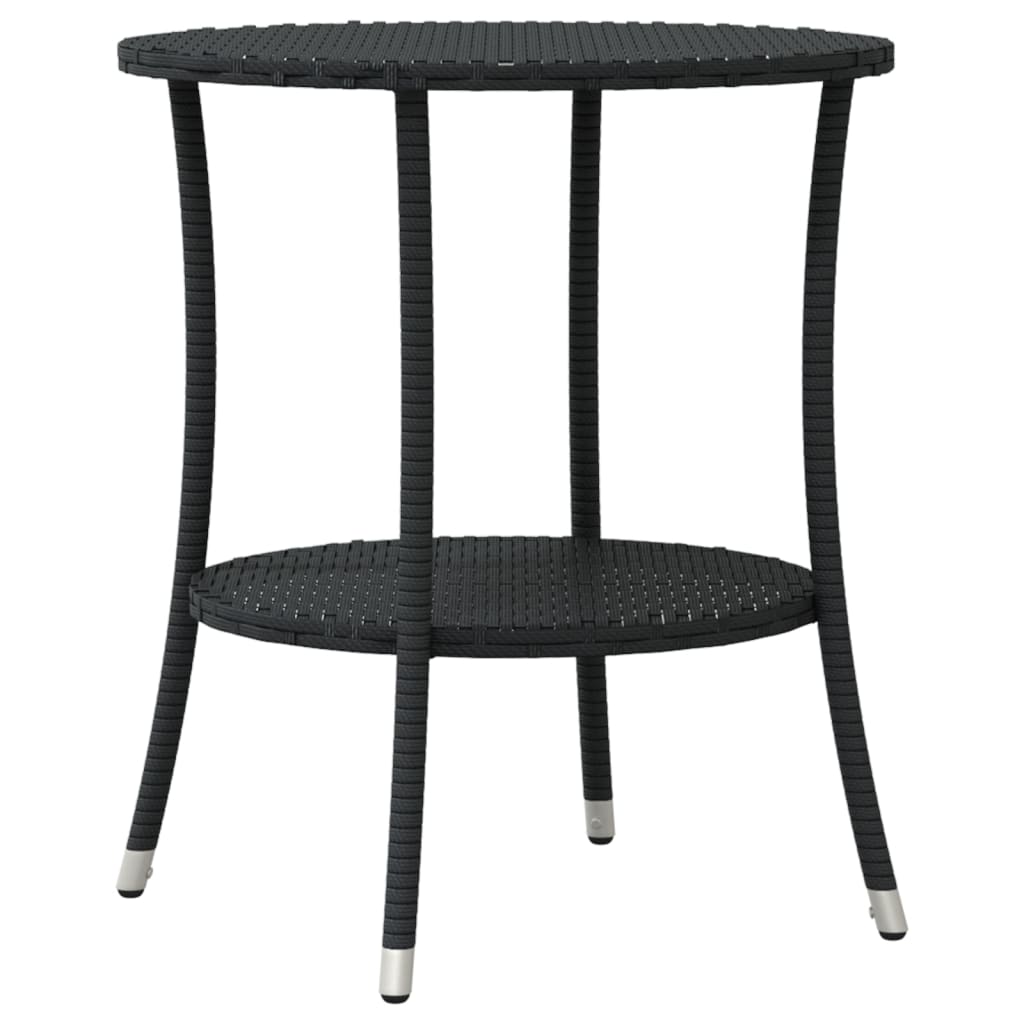 3-delige Bistroset met kussens poly rattan zwart is nu te koop bij PeponiXL, paradijselijk wonen!