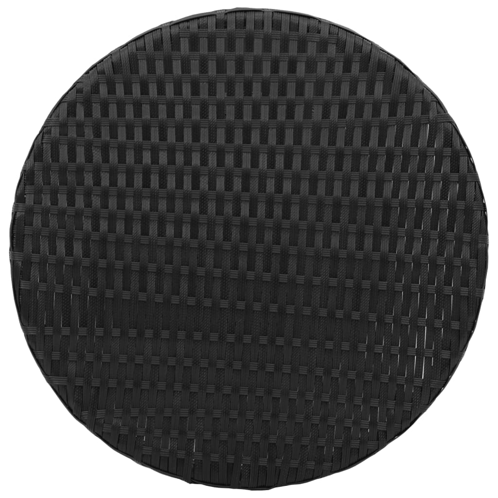 3-delige Bistroset met kussens poly rattan zwart is nu te koop bij PeponiXL, paradijselijk wonen!