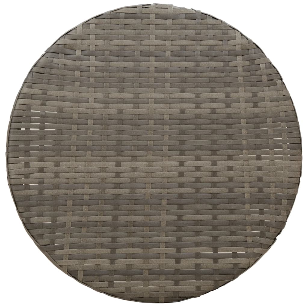 3-delige Bistroset met kussens poly rattan grijs is nu te koop bij PeponiXL, paradijselijk wonen!