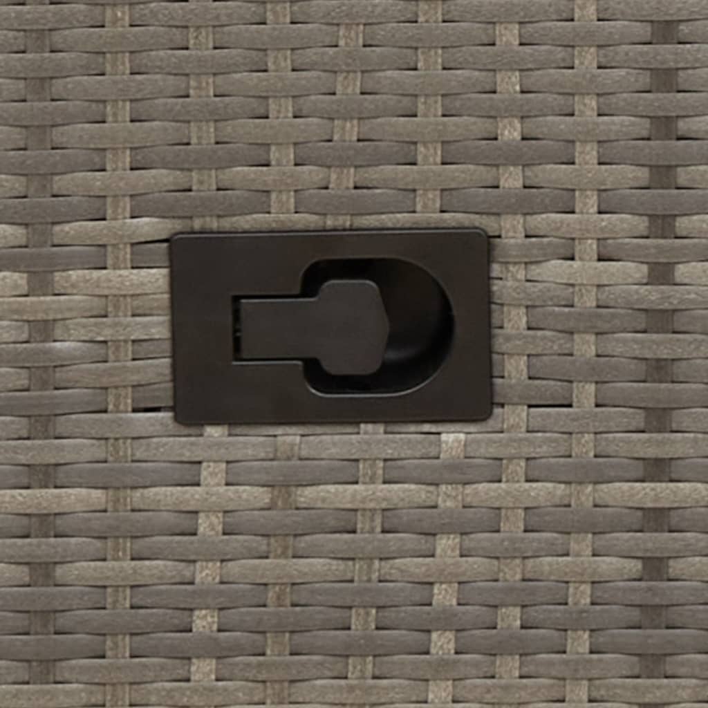 3-delige Bistroset met kussens poly rattan grijs is nu te koop bij PeponiXL, paradijselijk wonen!