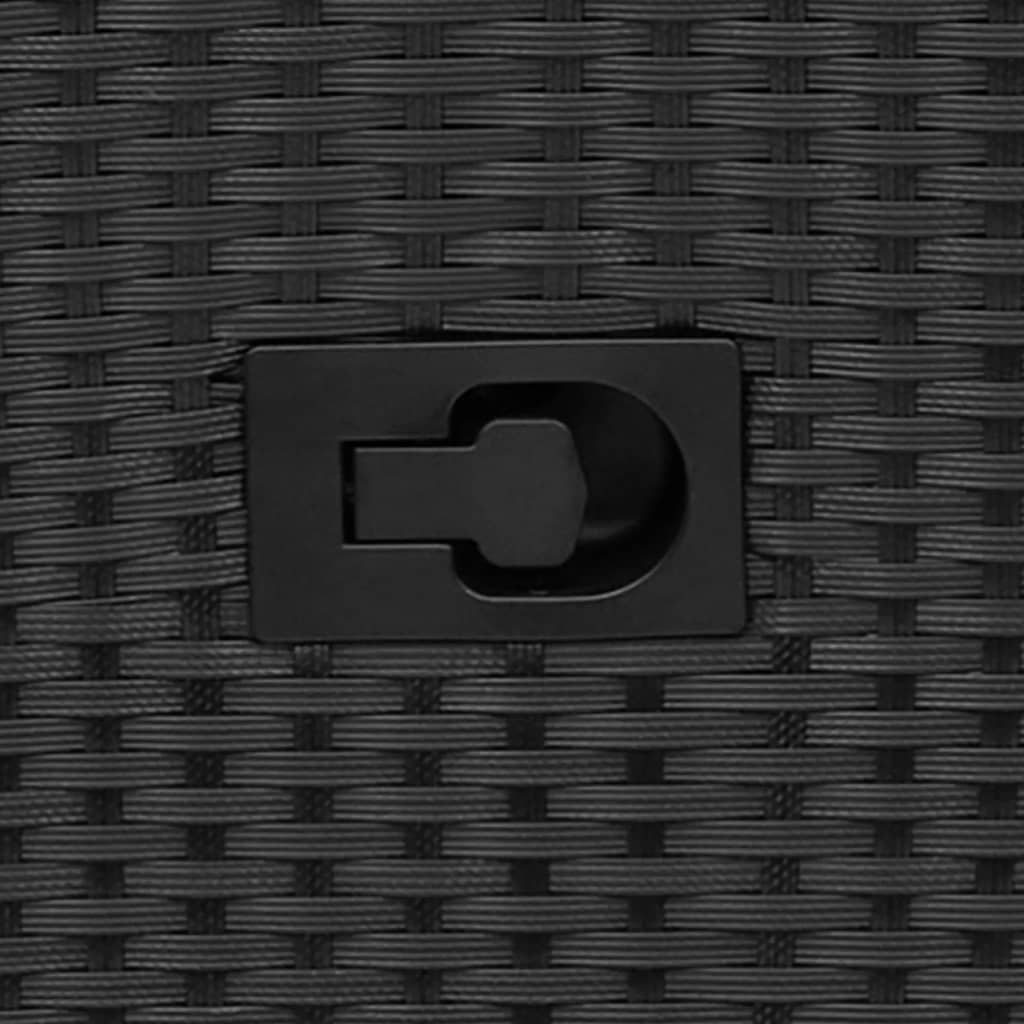 Tuinbank 2-zits verstelbaar met tafel poly rattan zwart is nu te koop bij PeponiXL, paradijselijk wonen!