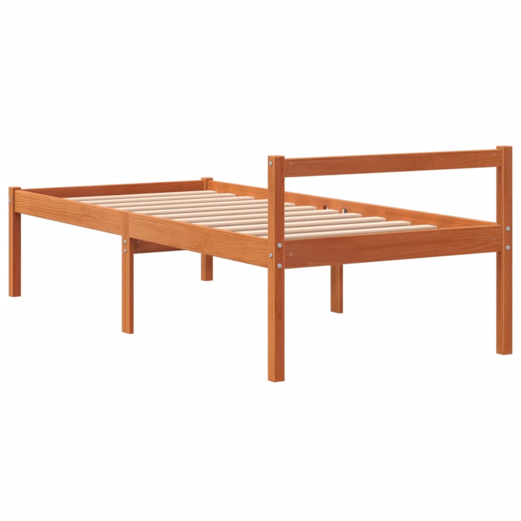 Seniorenbed massief grenenhout wasbruin 75x190 cm is nu te koop bij PeponiXL, paradijselijk wonen!