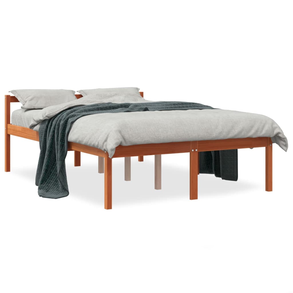 Seniorenbed massief grenenhout wasbruin 120x200 cm is nu te koop bij PeponiXL, paradijselijk wonen!