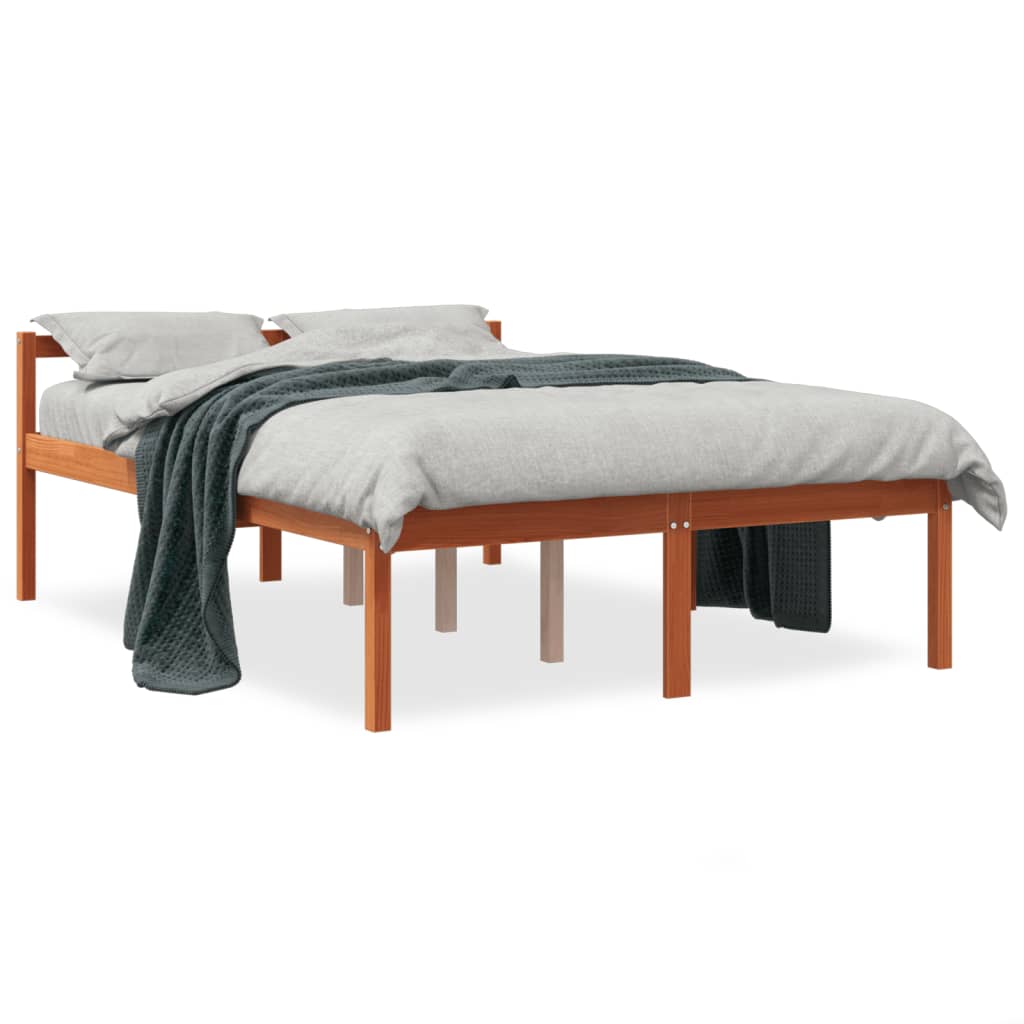 Seniorenbed massief grenenhout wasbruin 140x200 cm is nu te koop bij PeponiXL, paradijselijk wonen!