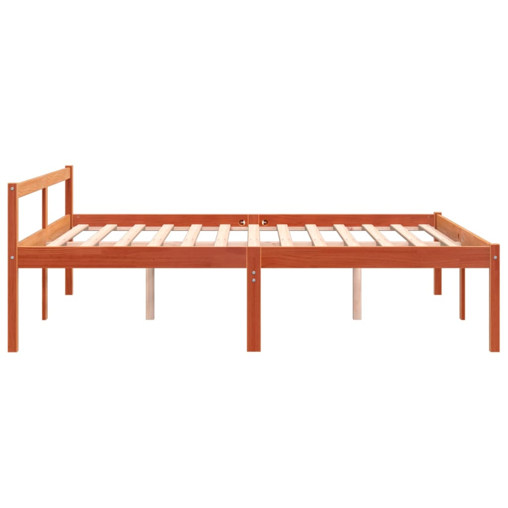 Seniorenbed massief grenenhout wasbruin 150x200 cm is nu te koop bij PeponiXL, paradijselijk wonen!