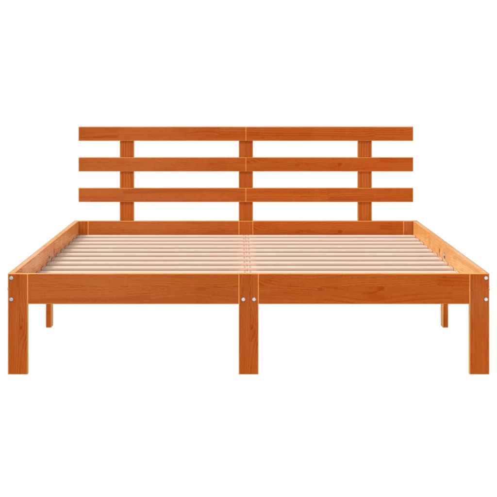 Bed met matras massief grenenhout wasbruin 140x190 cm is nu te koop bij PeponiXL, paradijselijk wonen!