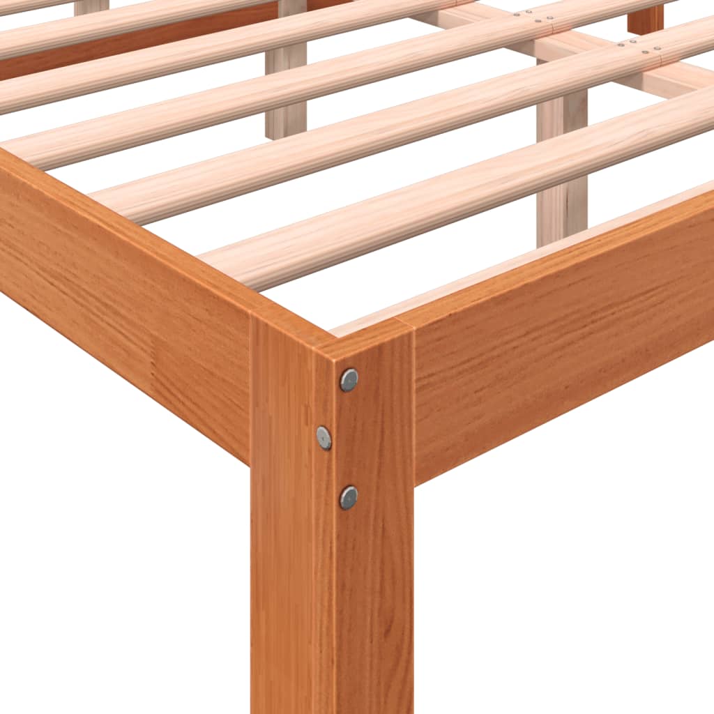 Bed met matras massief grenenhout wasbruin 140x190 cm is nu te koop bij PeponiXL, paradijselijk wonen!