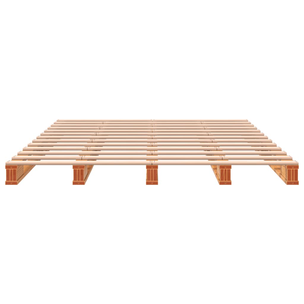 Palletbed massief grenenhout wasbruin 140x200 cm is nu te koop bij PeponiXL, paradijselijk wonen!
