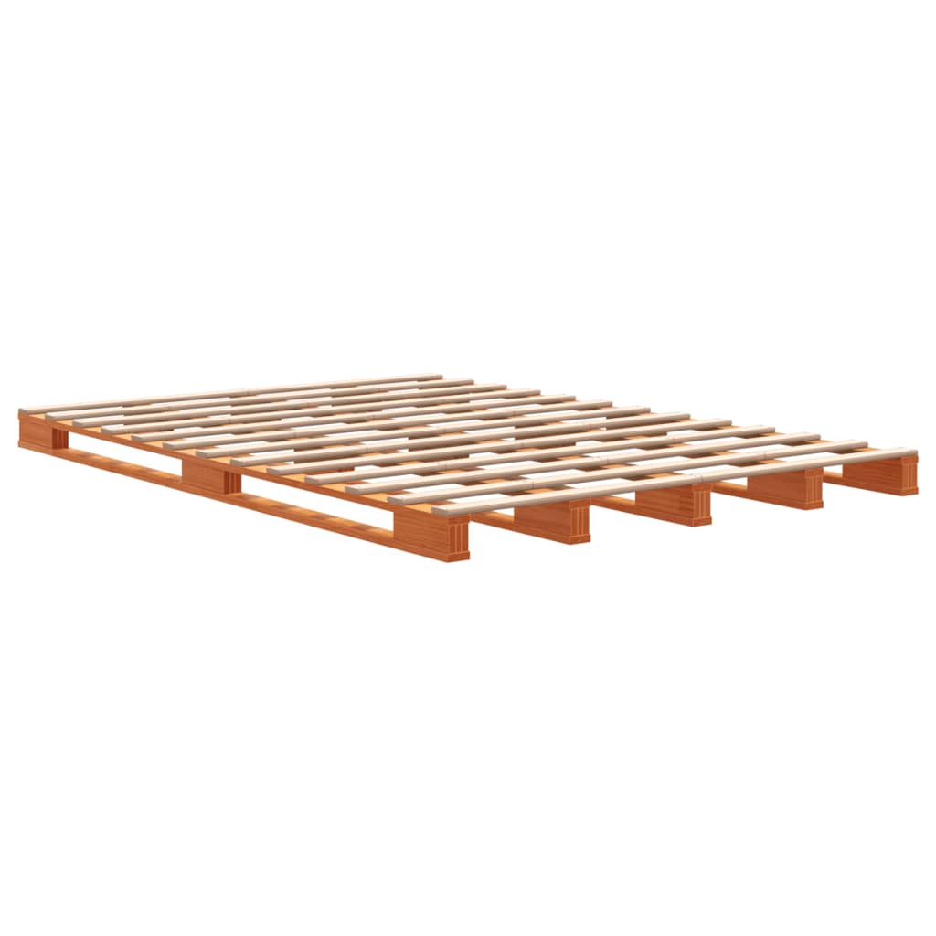 Palletbed massief grenenhout wasbruin 140x200 cm is nu te koop bij PeponiXL, paradijselijk wonen!