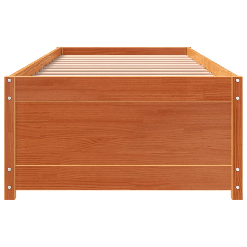 Bedbank zonder matras wasbruin 75x190 cm massief grenenhout is nu te koop bij PeponiXL, paradijselijk wonen!