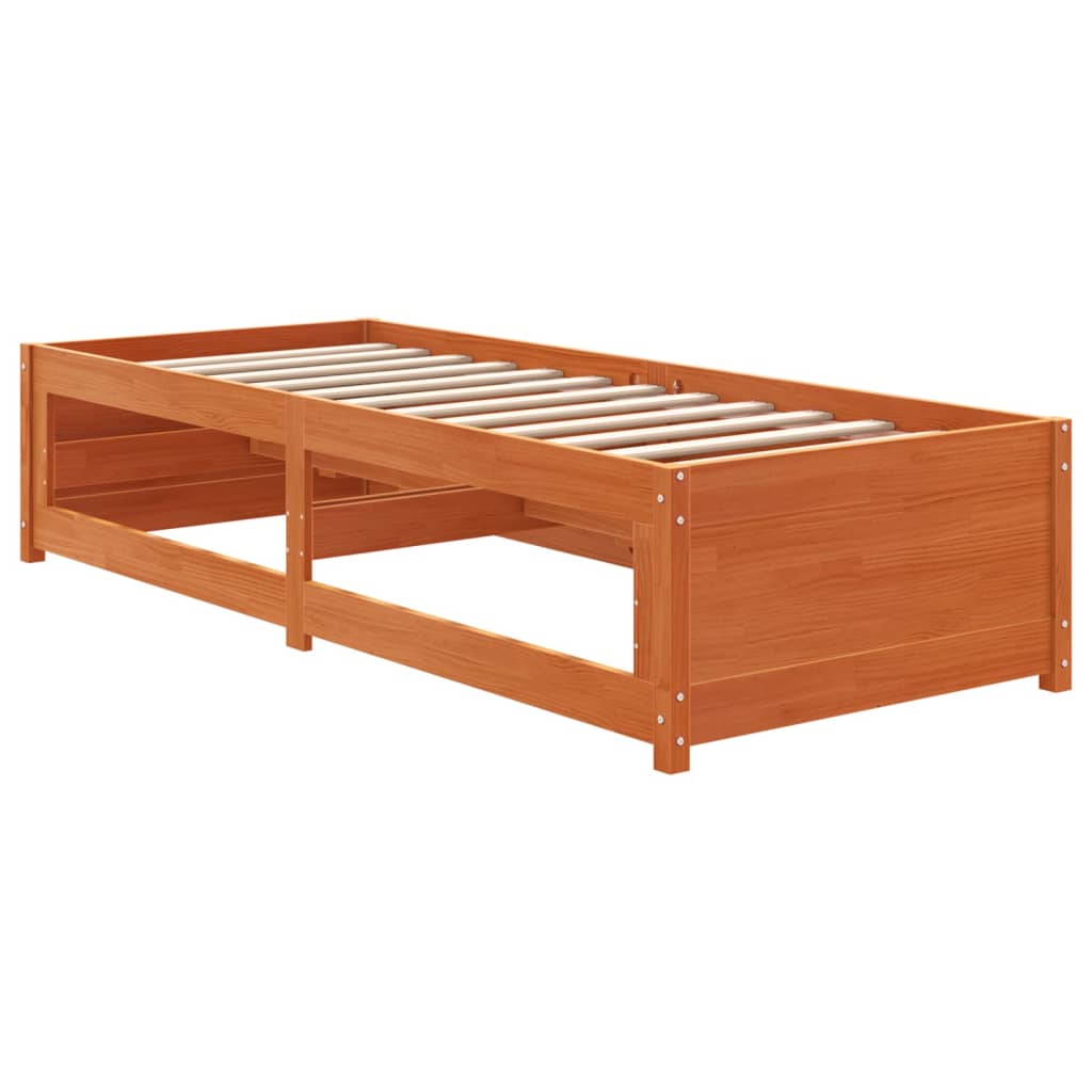 Bedbank zonder matras wasbruin 75x190 cm massief grenenhout is nu te koop bij PeponiXL, paradijselijk wonen!