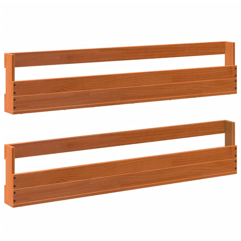 Schoenenrekken 2 st 110x8,5x23,5 cm massief grenenhout wasbruin is nu te koop bij PeponiXL, paradijselijk wonen!